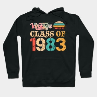 Vintage Class Of 1983 Classic Retro Birthday Gift Men Women Hoodie